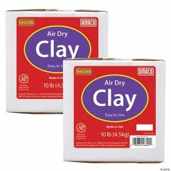Flash Sale 👏 AMACO Air Dry Clay, Terra Cotta, 10 lbs. Per Box, 2 Boxes 😉