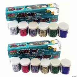 Budget 💯 Charles Leonard Creative Arts Glitter, Assorted Colors, .75 oz. Shakers, 12 Per Pack, 2 Packs 👏