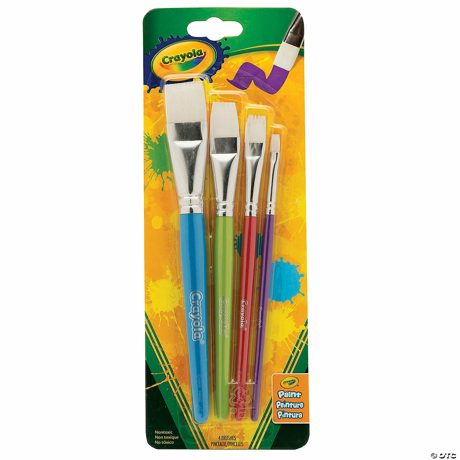 Outlet π Crayola Big Paintbrush Set, Flat, 4 Per Pack, 4 Packs π - Image 2