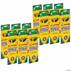Cheap 💯 Crayola Colored Pencils, 8 Colors Per Box, 12 Boxes 🛒