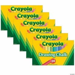 Best deal 😍 Crayola Drawing Chalk, Assorted Colors, 24 Per Box, 6 Boxes 🛒