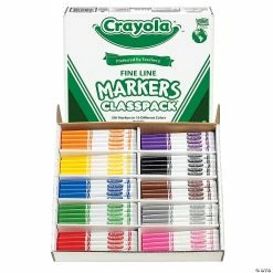 Budget 🔔 Crayola Non-Washable Classpack Markers, Fine Point, 10 Colors, Pack of 200 🤩