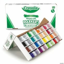 Hot Sale ⭐ Crayola Original Formula Marker Classpack, Broad Line, 16 Colors, 256 Count 👏