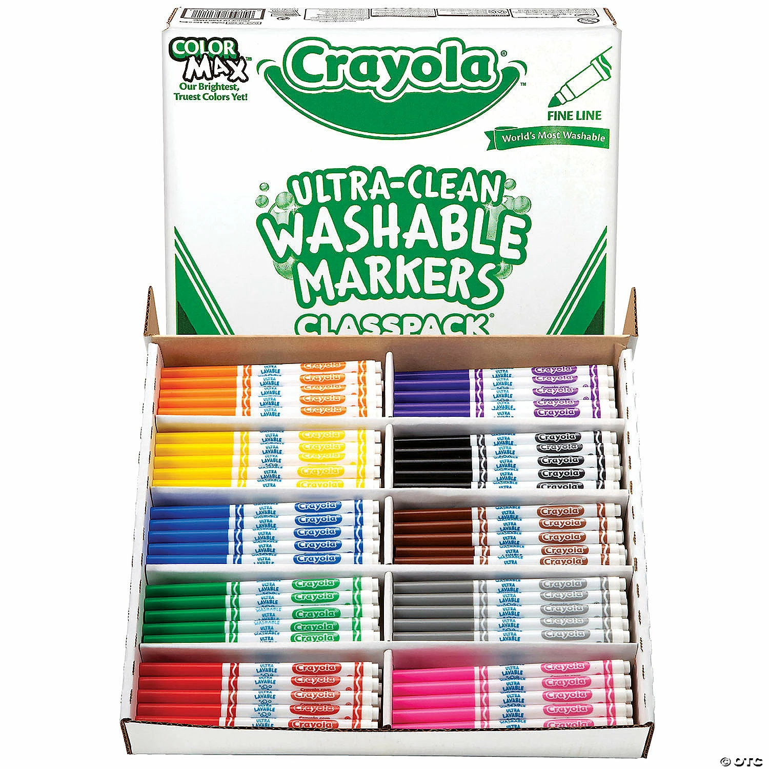 Budget π Crayola Ultra-Clean Washable Markers Classpack, Fine Line, 10 Colors, Pack of 200 π - Image 2