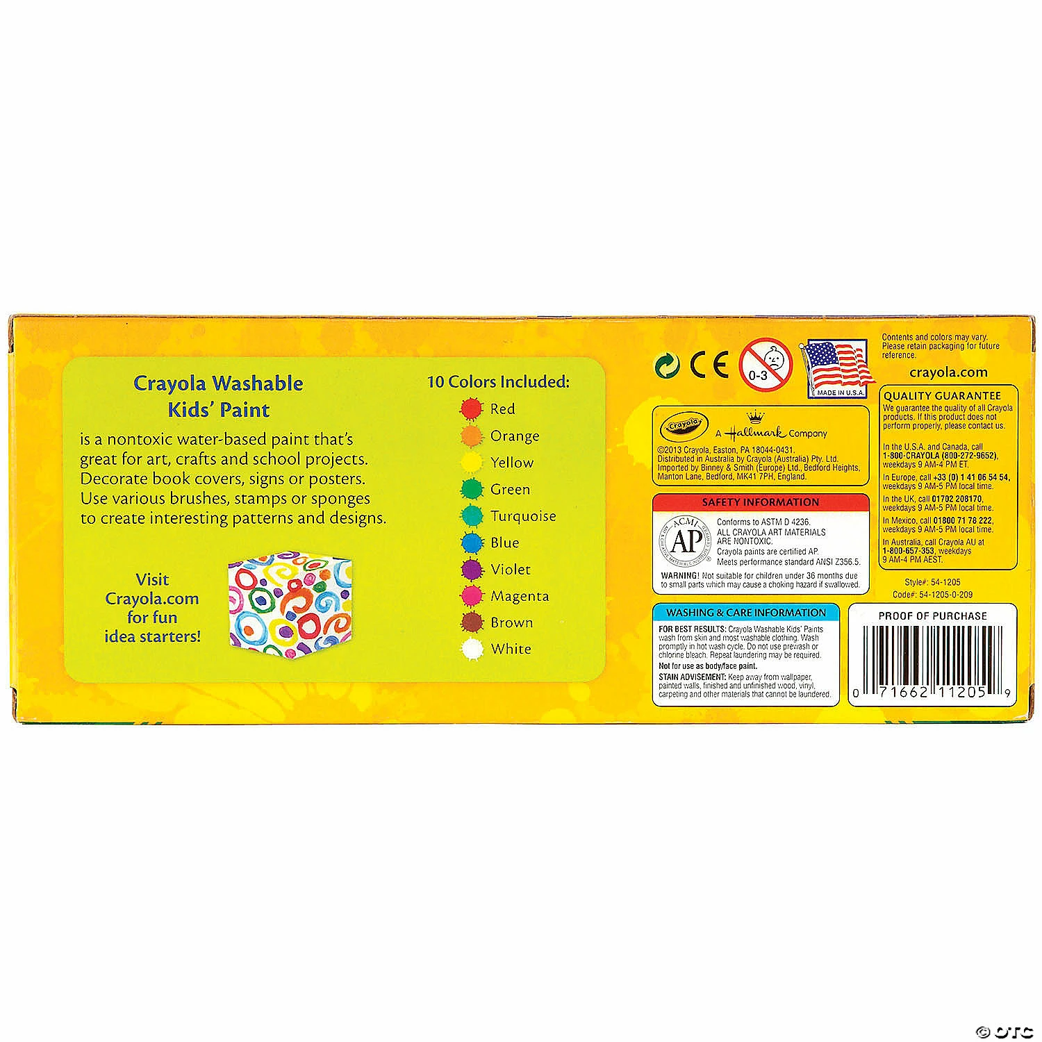 Coupon β¨ Crayola Washable Kid's Paint, Assorted Colors, 10 Colors Per Set, 3 Sets β - Image 3