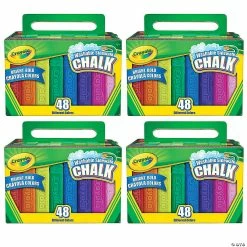 Brand new ⌛ Crayola Washable Sidewalk Chalk, 48 Per Box, 4 Boxes 😉