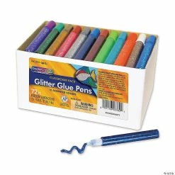 Brand new 🔔 Creativity Street Glitter Glue Pens, Classroom Pack, Assorted Iridescent & Neon Colors, 0.34 fl. oz., 72 Pens 😍