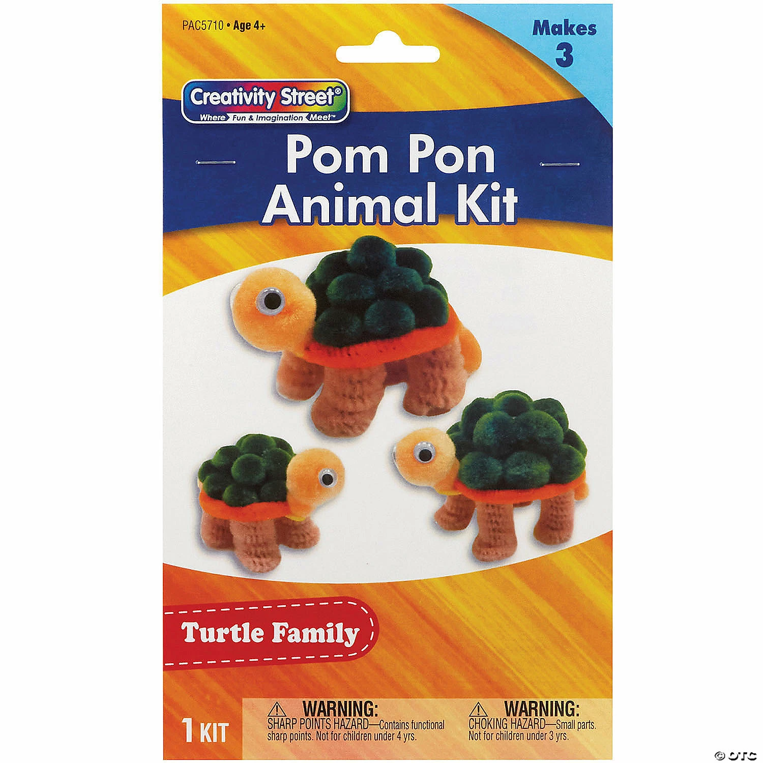 Wholesale π₯ Creativity Street Pom Pon Animal Kit, Turtle Family, Assorted Sizes, 3 Turtles Per Kit, 6 Kits π - Image 2