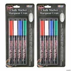 Buy 😍 Marvy Uchida Bistro Chalk Markers, Fine Tip, Red, Green, Blue, White, 4 Per Pack, 2 Packs 🧨