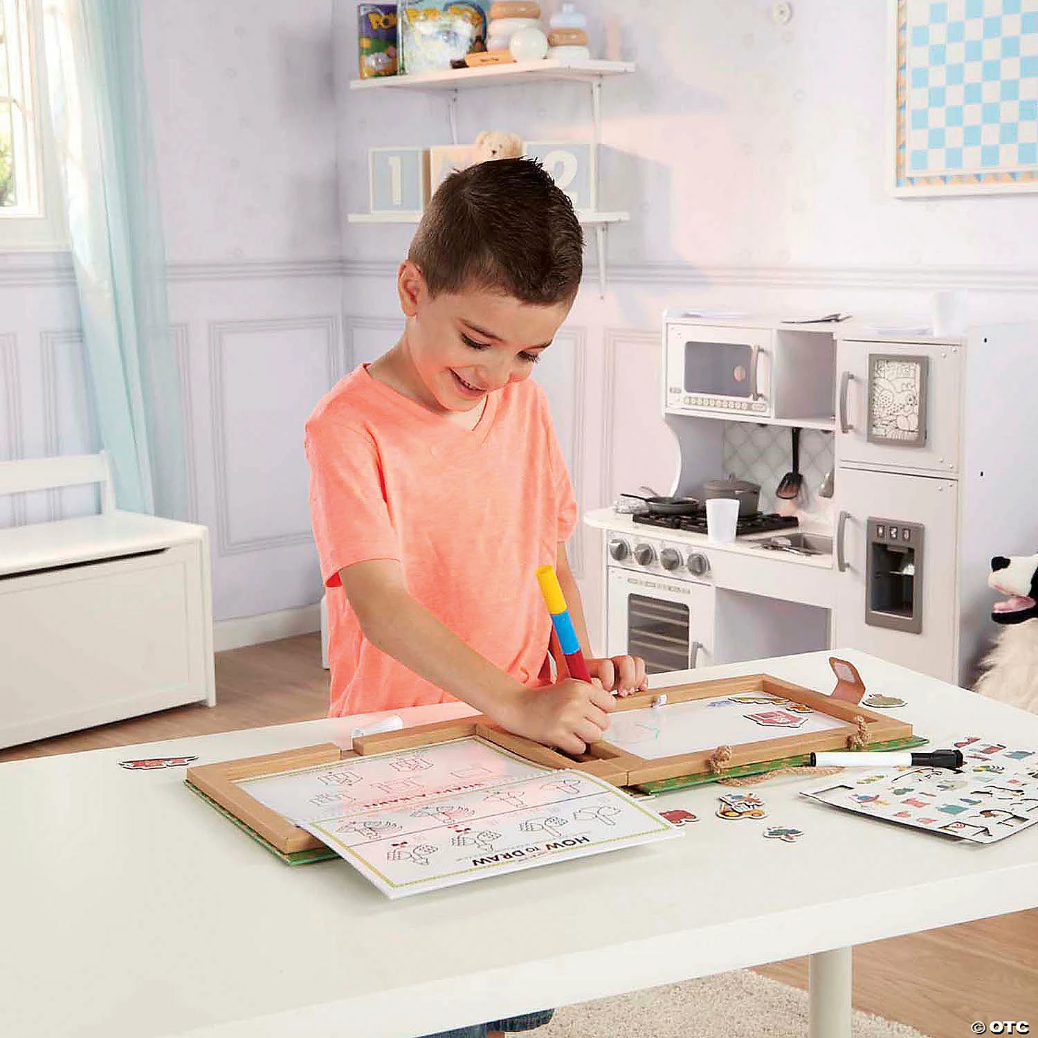 Best Pirce 𧨠Melissa & Doug Natural Play: Play, Draw, Create Reusable Drawing & Magnet Kit - Farm π - Image 4