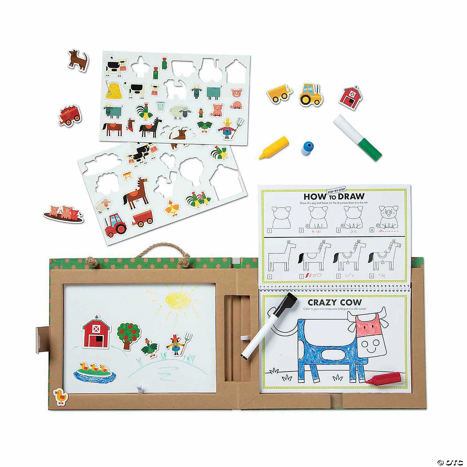 Best Pirce 𧨠Melissa & Doug Natural Play: Play, Draw, Create Reusable Drawing & Magnet Kit - Farm π