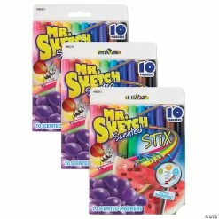 Buy 🤩 Mr. Sketch Scented Stix, Bullet Point Markers, Assorted, 10 Per Pack, 3 Packs 👏