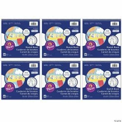 Deals ✨ Prang Sketch Book, White, 9" x 9", 40 Sheets, Pack of 6 ✨