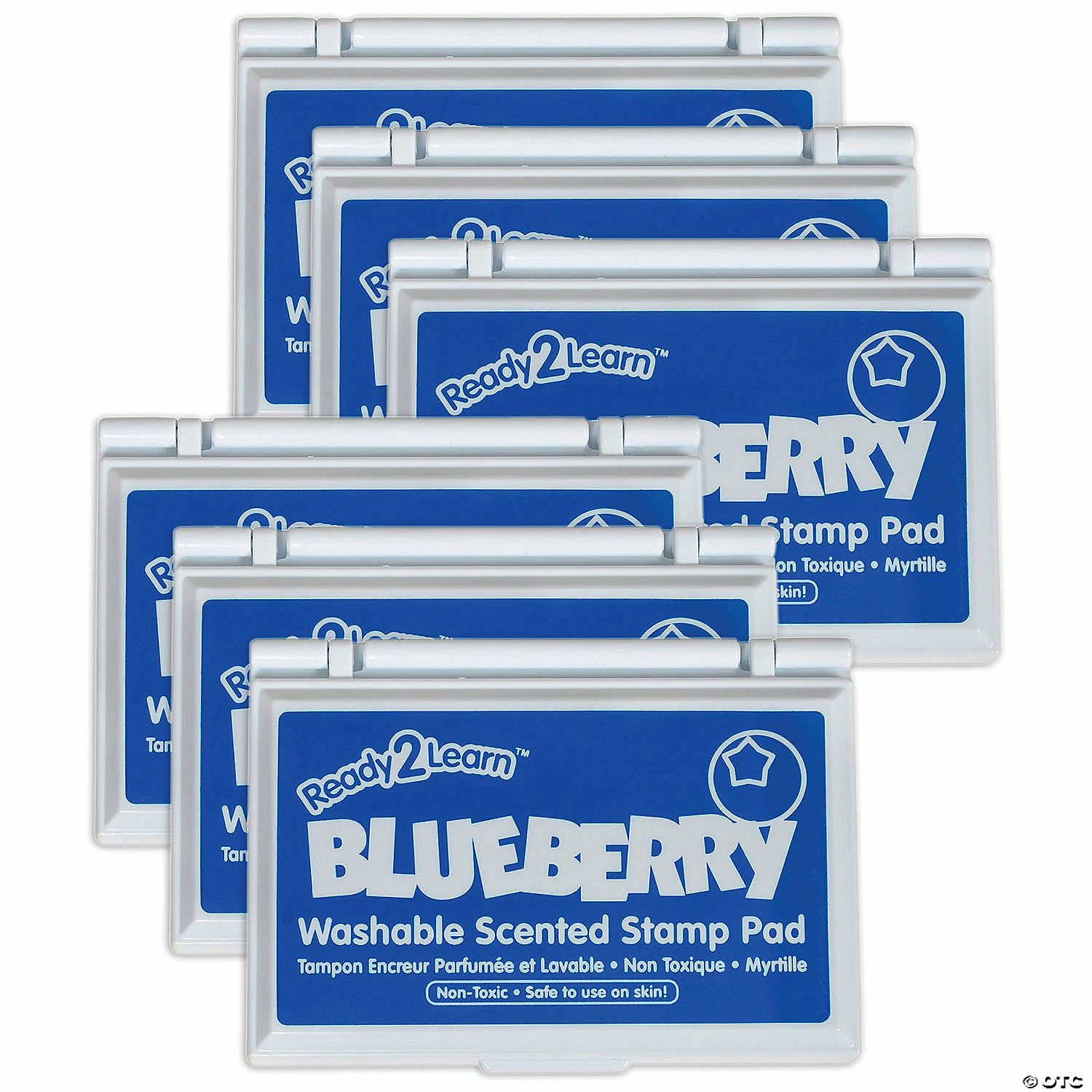 Promo β¨ Ready 2 Learn Washable Stamp Pad - Blueberry Scented, Blue - Pack of 6 π₯