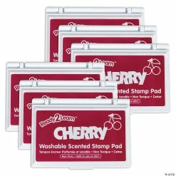 Cheap 🤩 Ready 2 Learn Washable Stamp Pad - Cherry Scent, Dark Red - Pack of 6 🎁