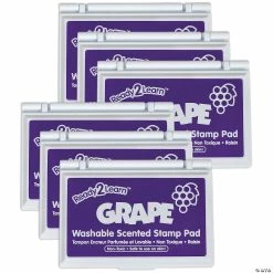 Outlet ๐ Ready 2 Learn Washable Stamp Pad - Grape Scented, Purple - Pack of 6 ๐