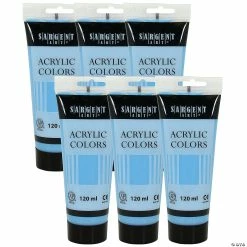 Budget 🧨 Sargent Art Acrylic Paint Tube, 120 ml, Pale Blue, Pack of 6 👏
