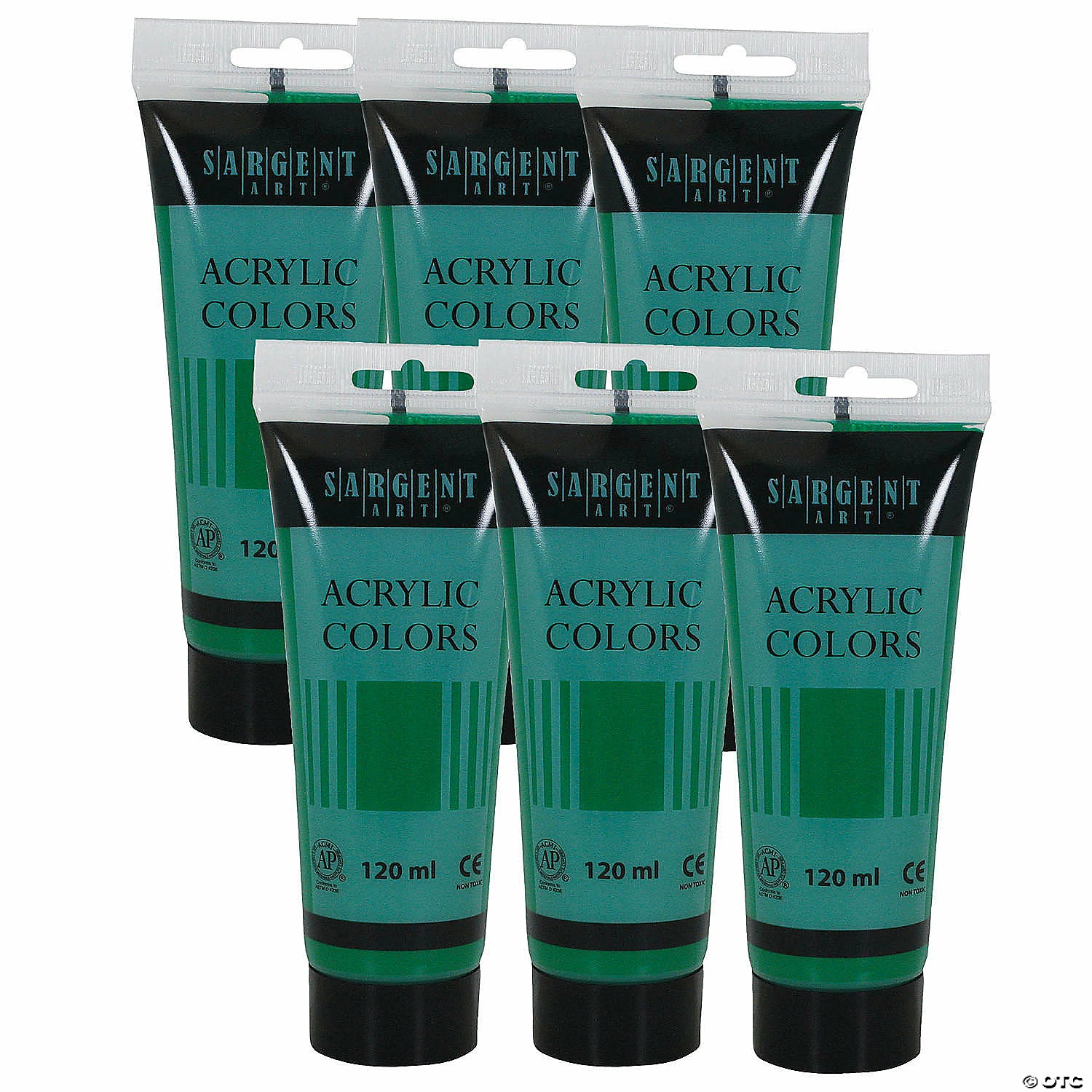 Promo β Sargent Art Acrylic Paint Tube, 120 ml, Phthalo Emerald Green, Pack of 6 π