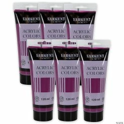 Best Sale 😉 Sargent Art Acrylic Paint Tube, 120 ml, Rouge, Pack of 6 😀