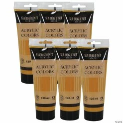 Deals ⌛ Sargent Art Acrylic Paint Tube, 120 ml, Yellow Ochre, Pack of 6 🥰