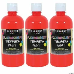 Hot Sale ๐ Sargent Art Tempera Paint, Red Neon, 16 oz., Pack of 3 ๐