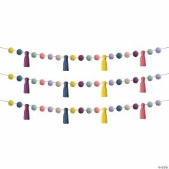 Hot Sale ⭐ Teacher Created Resources Pom-Poms and Tassels Garland, Pack of 3 🧨