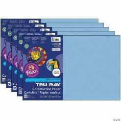 Buy 🎉 Tru-Ray Construction Paper, Sky Blue, 12" x 18", 50 Sheets Per Pack, 5 Packs 😉